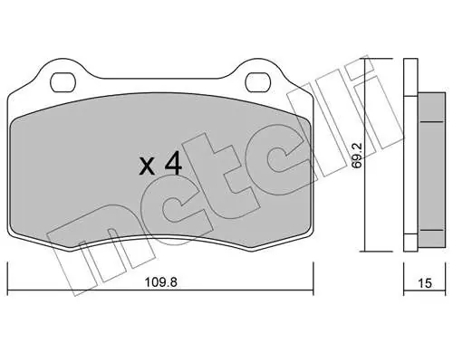 Ograniczona ilość Klocki hamulcowe METELLI /-CZ/ (odp.GDB1513) VAG IBIZA 1.8T 20V 00-02